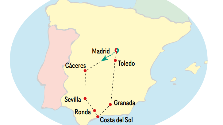 Mapa del viaje